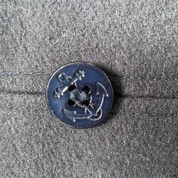 JASON KOLE BRAND NAVY LONG PEA COAT SZ S - Picture 7 of 10